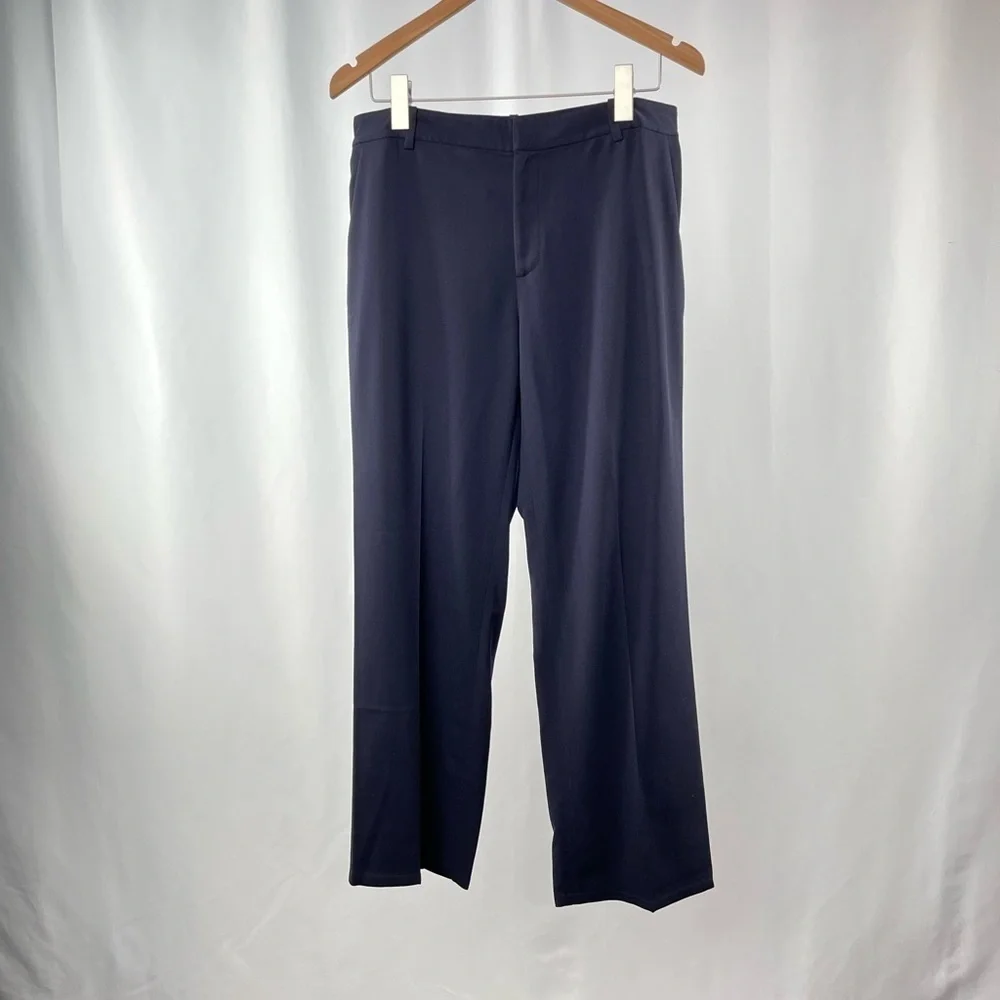 Lauren Ralph Lauren Wool Blend Straight Leg‎ Pant in Navy Size 10